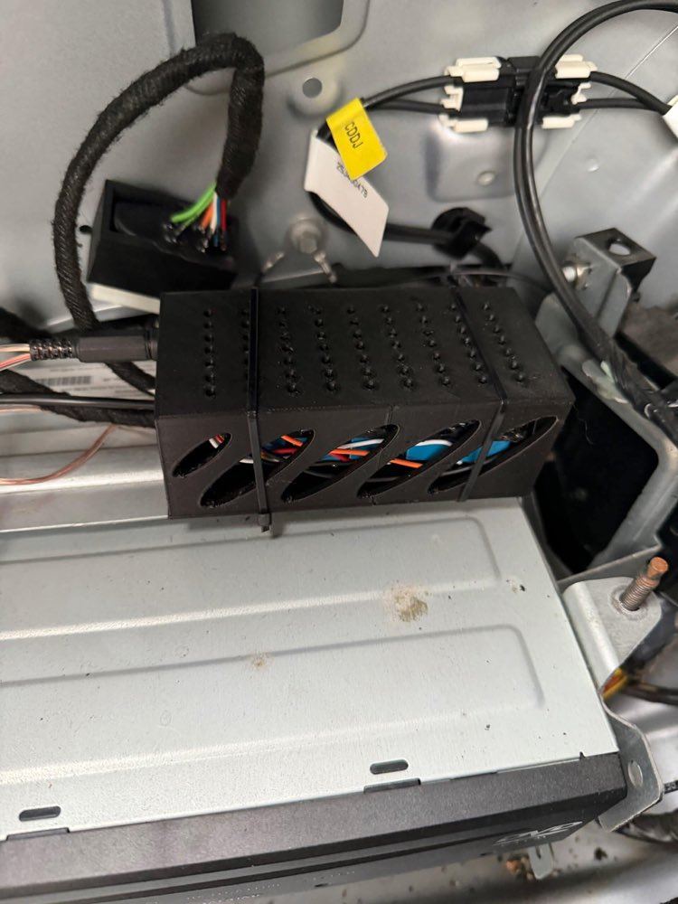 JagBT Vision fitted on the navigation DVD drive in the boot