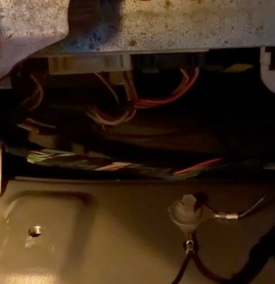 The connectors at the back of the DVD drive, now within reach